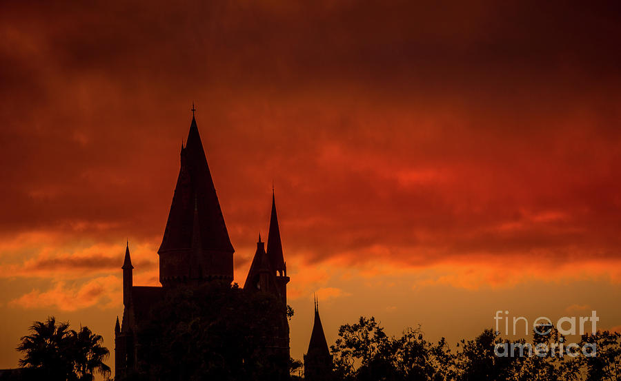 Hogwarts Orlando Sunset Photograph by Matthew Nelson