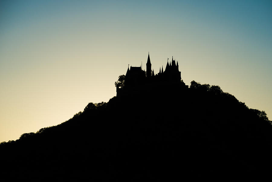 Hohenzollern Castle Silhouette Photograph by Alexander Kunz