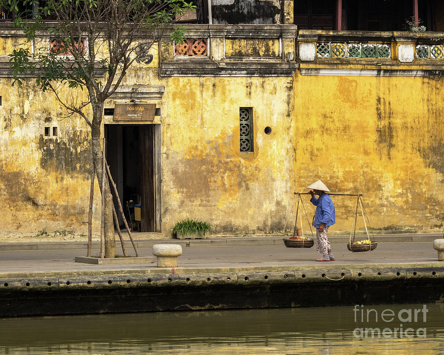 Hoi An Tan Ky Wall Hawker 02 Photograph by Rick Piper Photography
