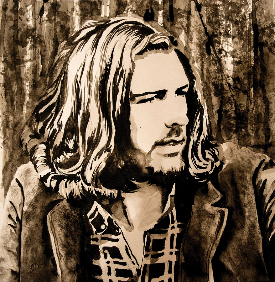 Hozier Painting - HOIZER Portrait in Black and White by Irina Effa