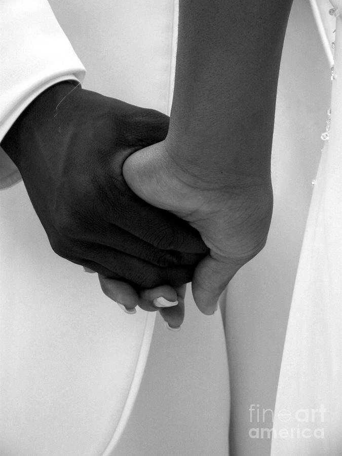 Black And White Photograph - Holding Hands by Emily Kelley