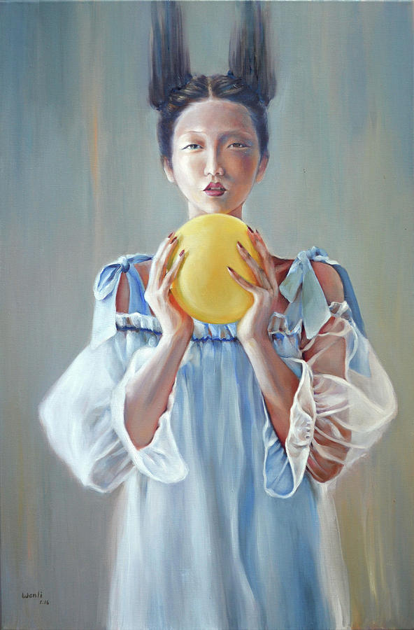 Asian Painting - Holding On by Wenli Liu