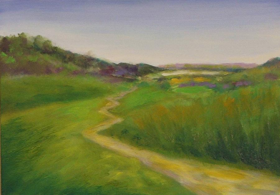 Hole 13 Cartpath at The Chute Painting by Shannon Grissom
