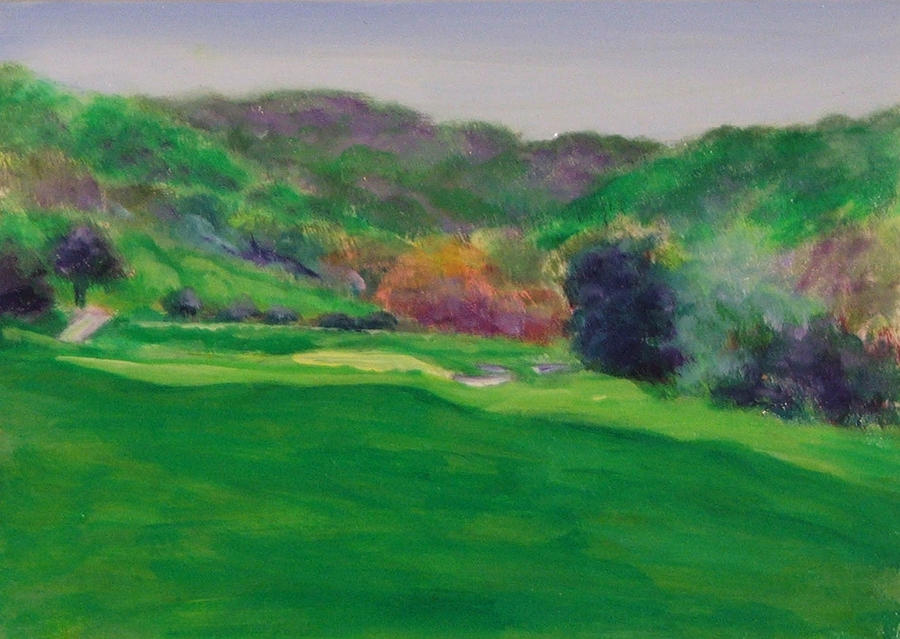 Hole 15 Spitts Canyon Painting by Shannon Grissom
