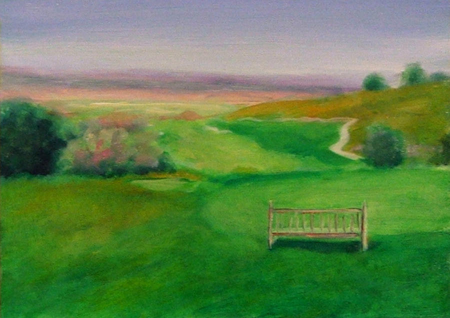 Hole 17 Eagles Flight Painting by Shannon Grissom