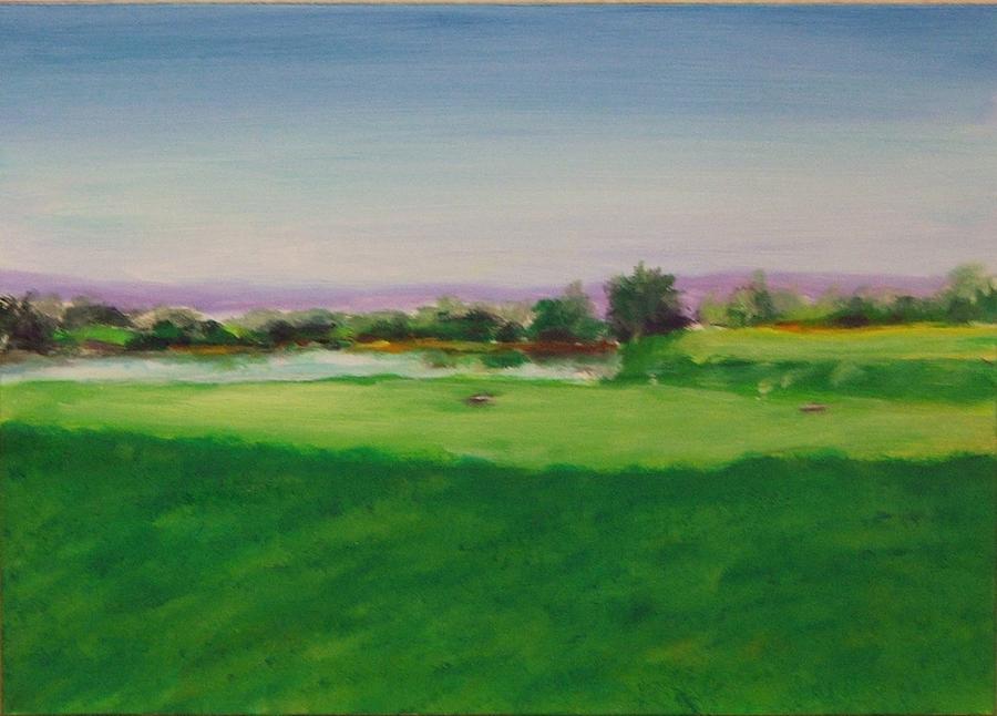 Hole 8 Mission Green Painting by Shannon Grissom