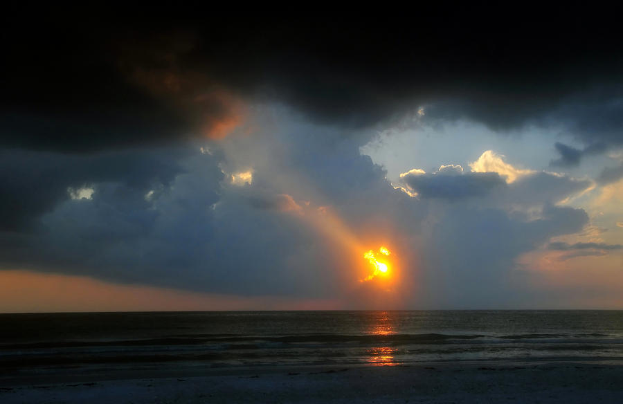 Sunset Photograph - Hole in the gulf by David Lee Thompson
