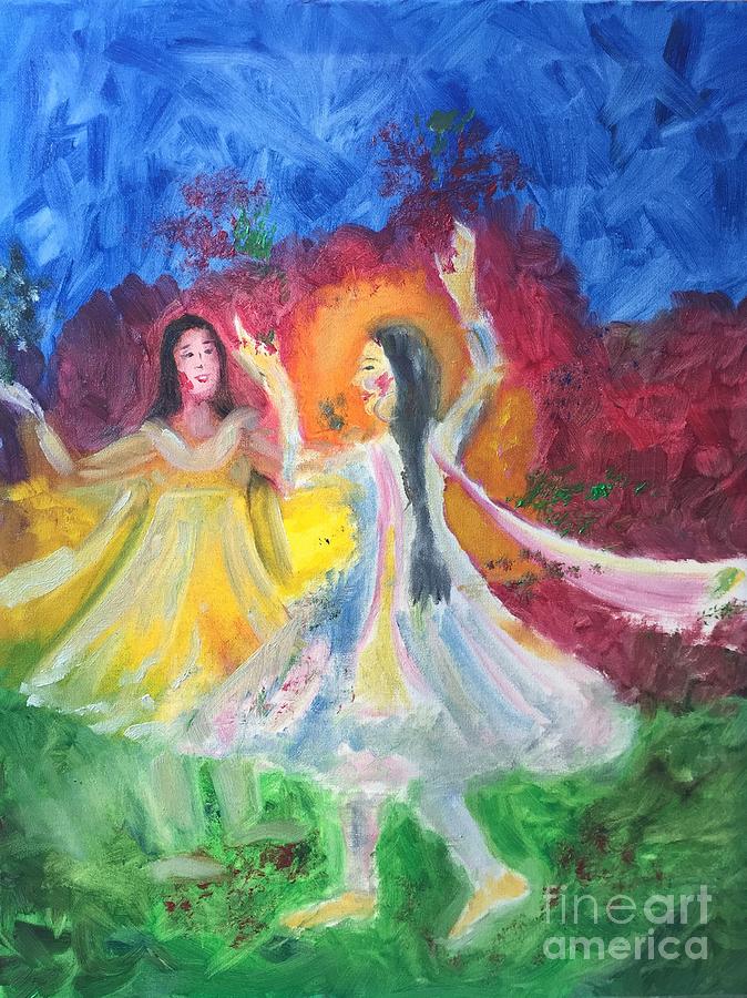 Holi-festival of colors Painting by Brindha Naveen