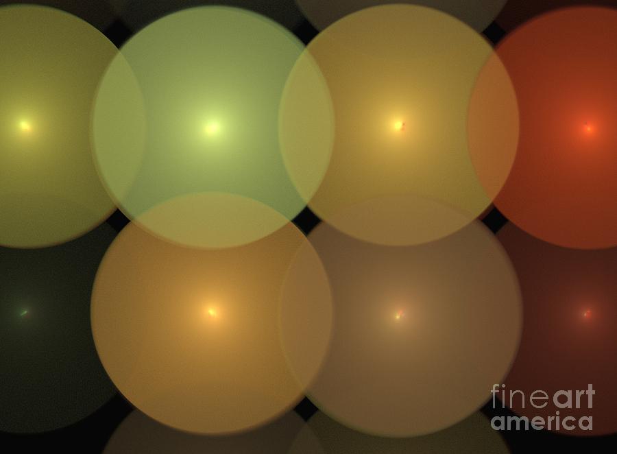 Abstract Digital Art - Holiday Balloons by Kim Sy Ok