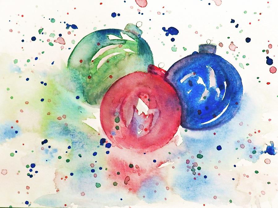 Holiday Baubles Painting by J Lopez - Fine Art America