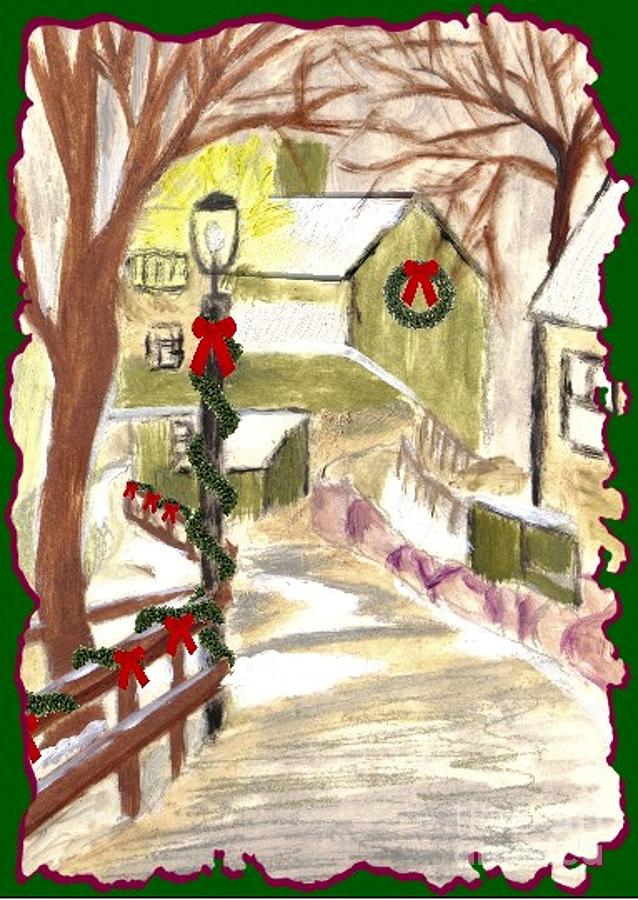 Christmas Painting - Holiday Card 03 by Donna Cavanaugh