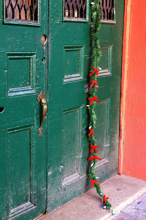 Holiday Door in New Orleans Photograph by John Rizzuto