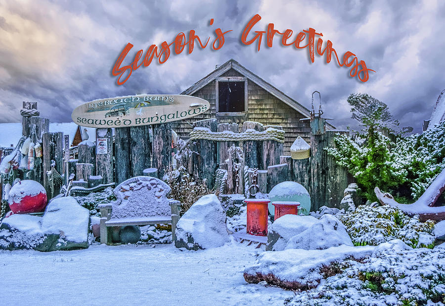 Holiday greetings from Nye Beach Photograph by Bill Posner