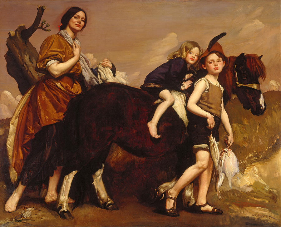 Horse Painting - Holiday in Essex by George Washington Lambert