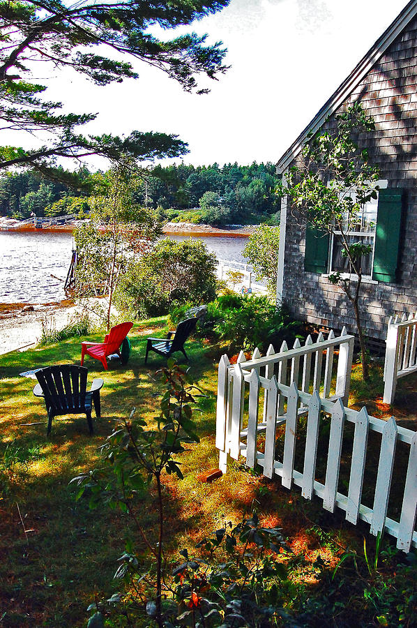 Summer Photograph - Holiday Ledges Side Yard POV by Rebecca Fulweiler