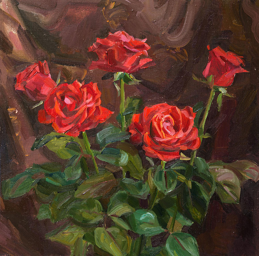 Holiday Roses Painting