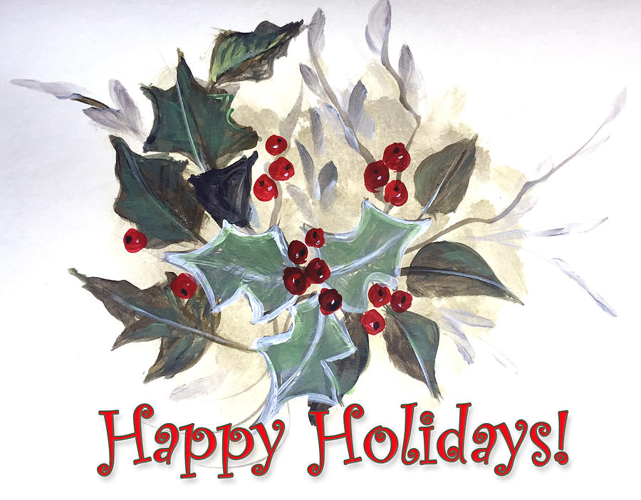 Holidays Card -1 Painting by Dorothy Maier