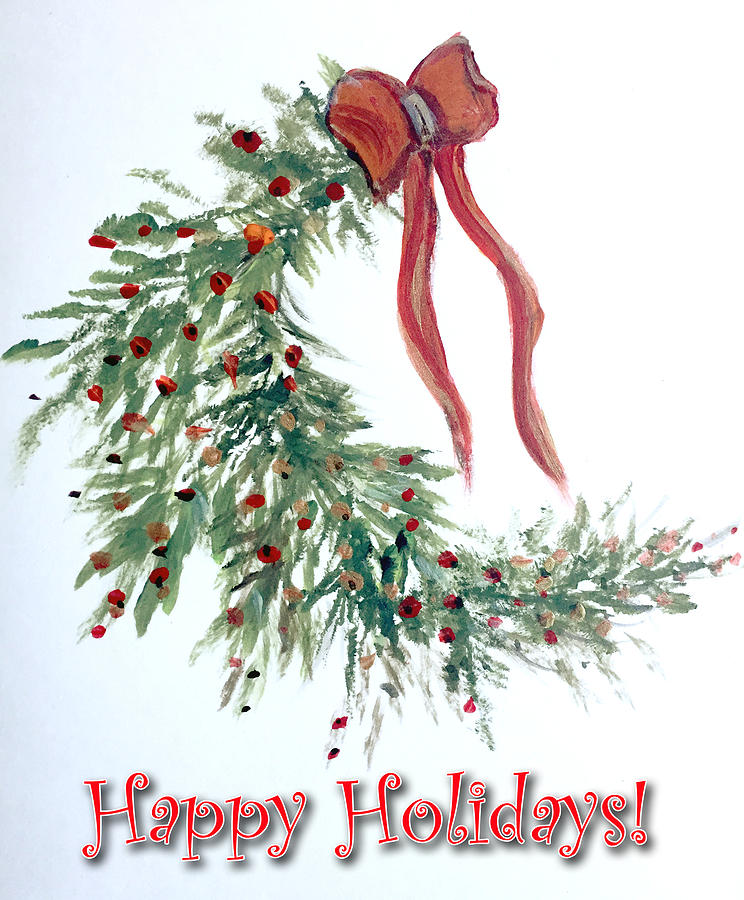 Holidays Card - 4 Painting by Dorothy Maier