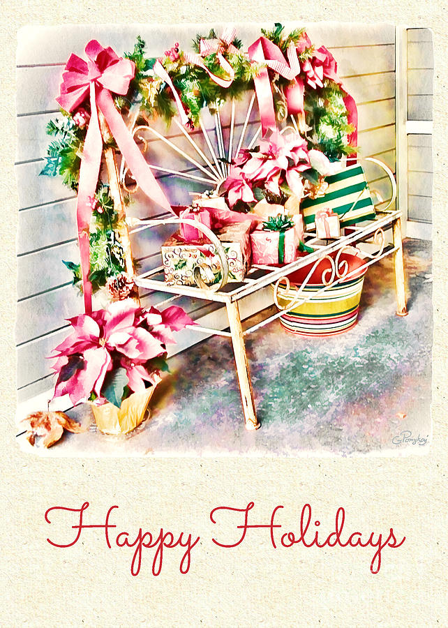 Holidays - Decorated Bench Photograph by Gabriele Pomykaj