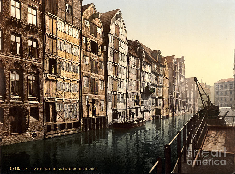 Hollandischer Brook Hamburg Painting by Celestial Images