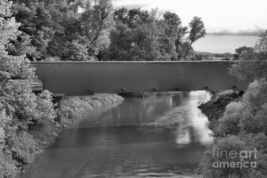 Holliwell Bridge Over The North River Black And White Photograph by Adam Jewell