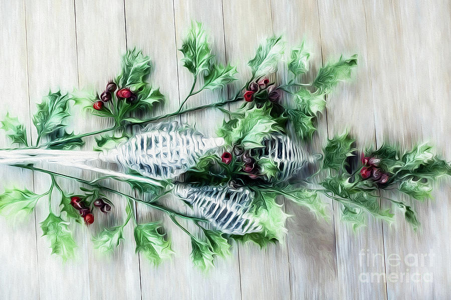 Holly Berries And Silver Wands Photograph