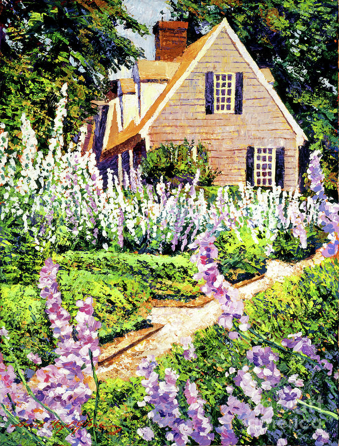 Summer Painting - Hollyhock House by David Lloyd Glover