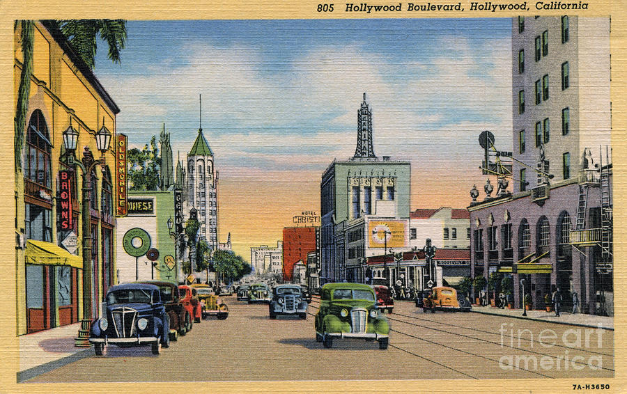Hollywood Boulevard 1940s Photograph by Sad Hill - Bizarre Los Angeles Archive