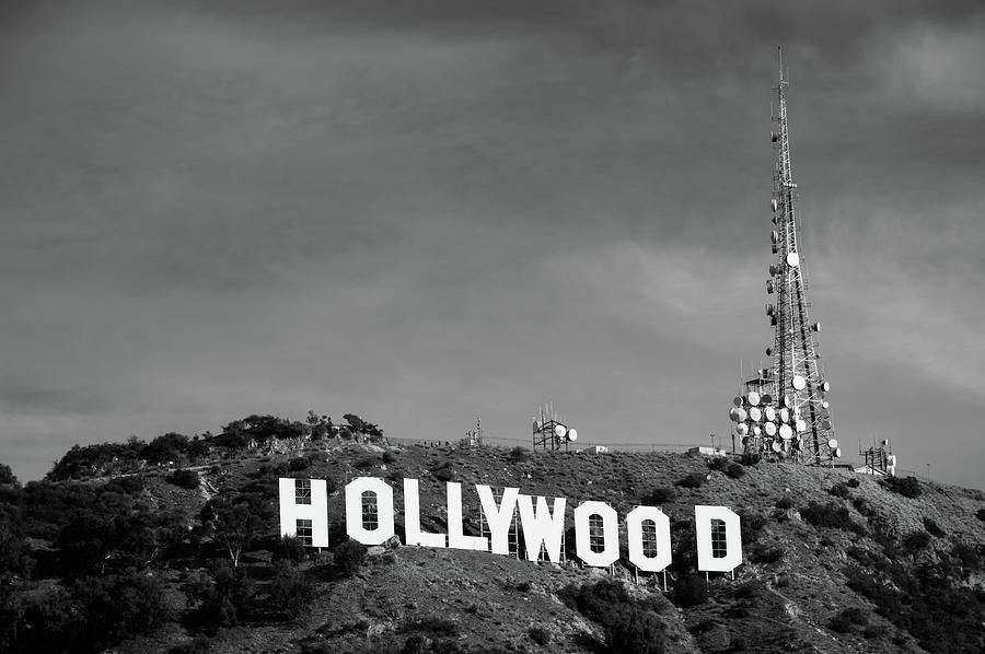 Hollywood Hills - Los Angeles California - Black and White Photograph ...