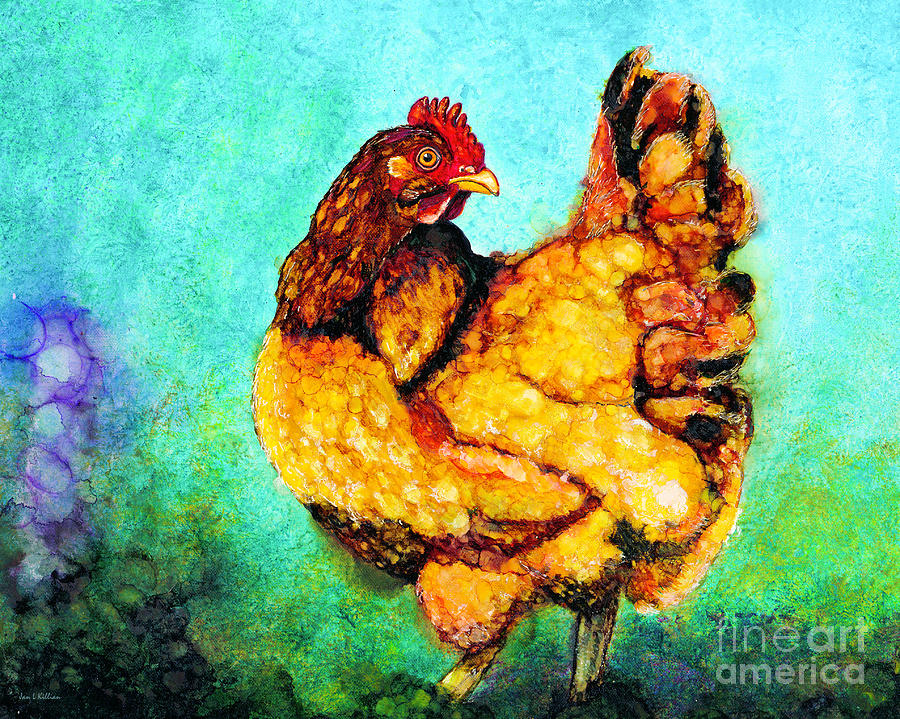 Chicken Painting - Hollywood by Jan Killian