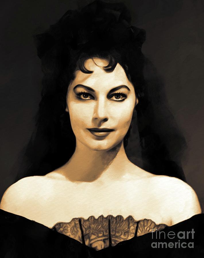 Hollywood Legends, Ava Gardner, Actress Painting by Esoterica Art ...