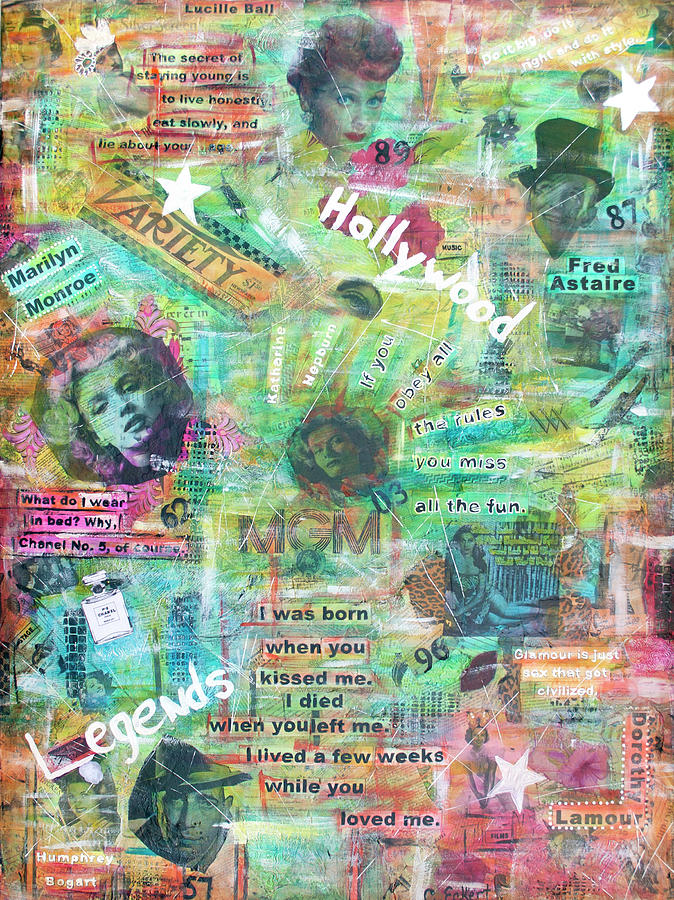 Fred Astaire Mixed Media - Hollywood Legends by Carrie Eckert