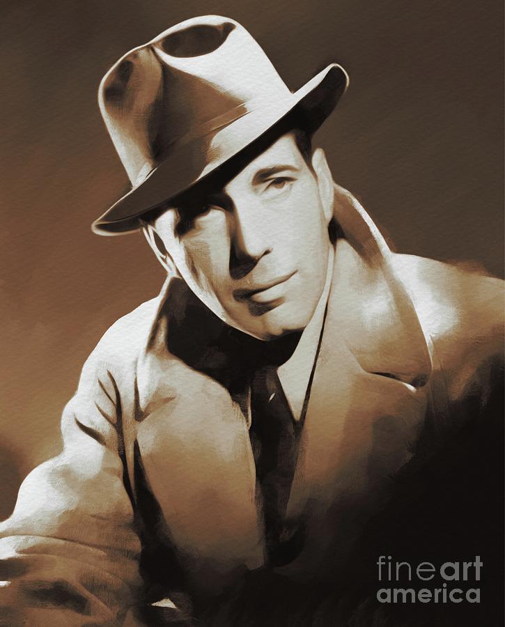 Hollywood Legends, Humphrey Bogart Painting by Esoterica Art Agency