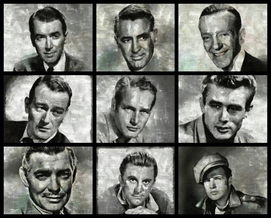 Hollywood Legends - Vintage Actors Painting