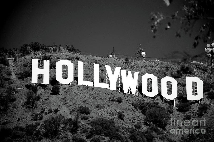 Hollywood Sign BW Photograph by Jacob Barber - Fine Art America