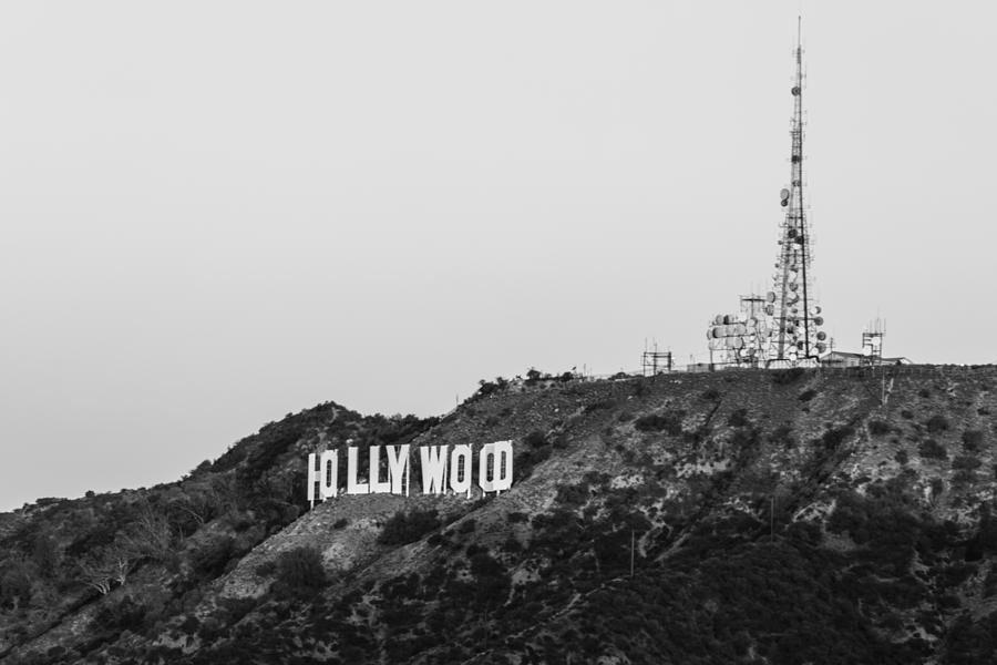 Hollywood Sign in Black and White  Photograph by John McGraw