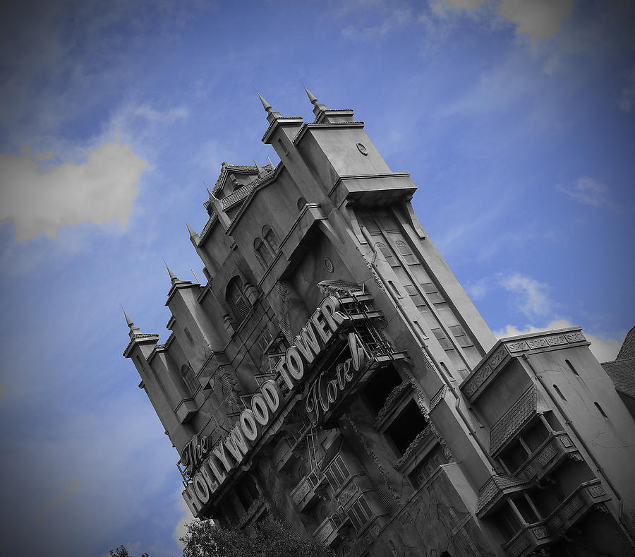 Hollywood Studios Tower Of Terror Pyrography by AK Photography