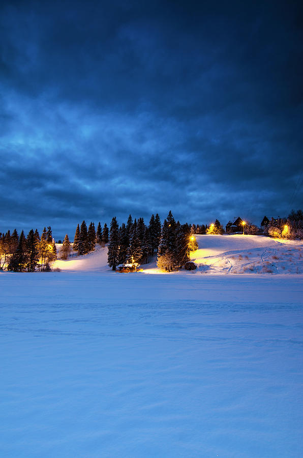 Winter Photograph - Holmenkollen Blue by Aaron Bedell