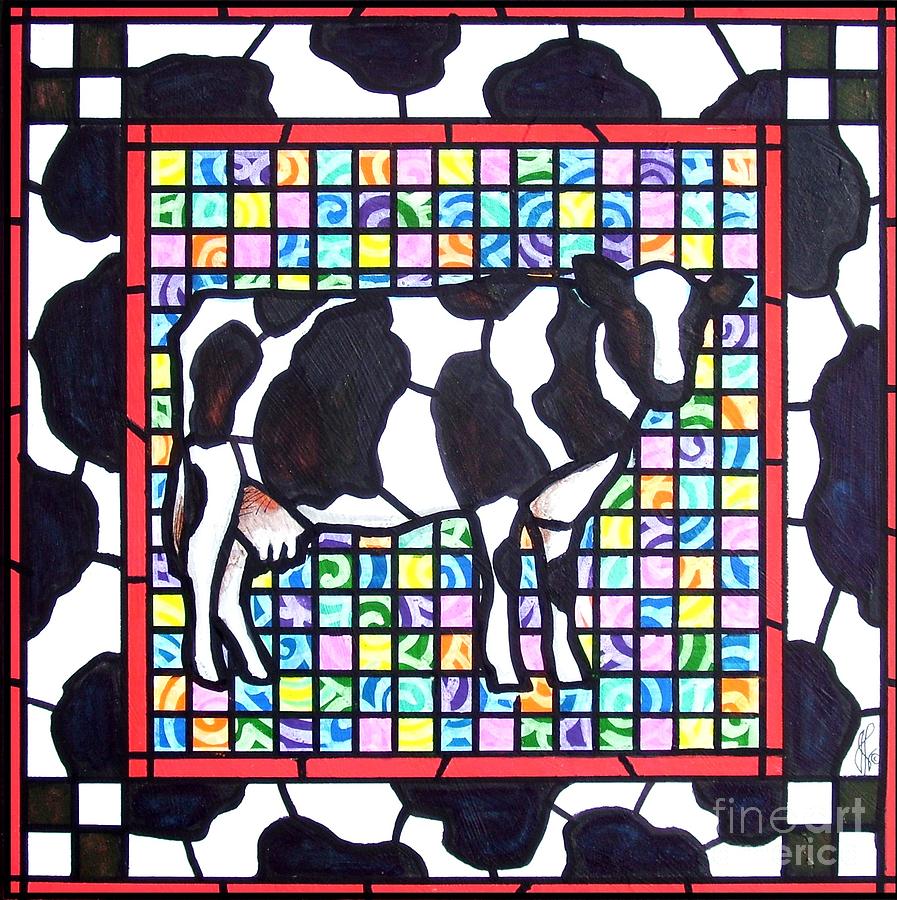 Cow Painting - Holstein 3 by Jim Harris