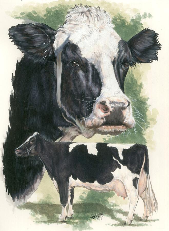 Holstein Mixed Media by Barbara Keith