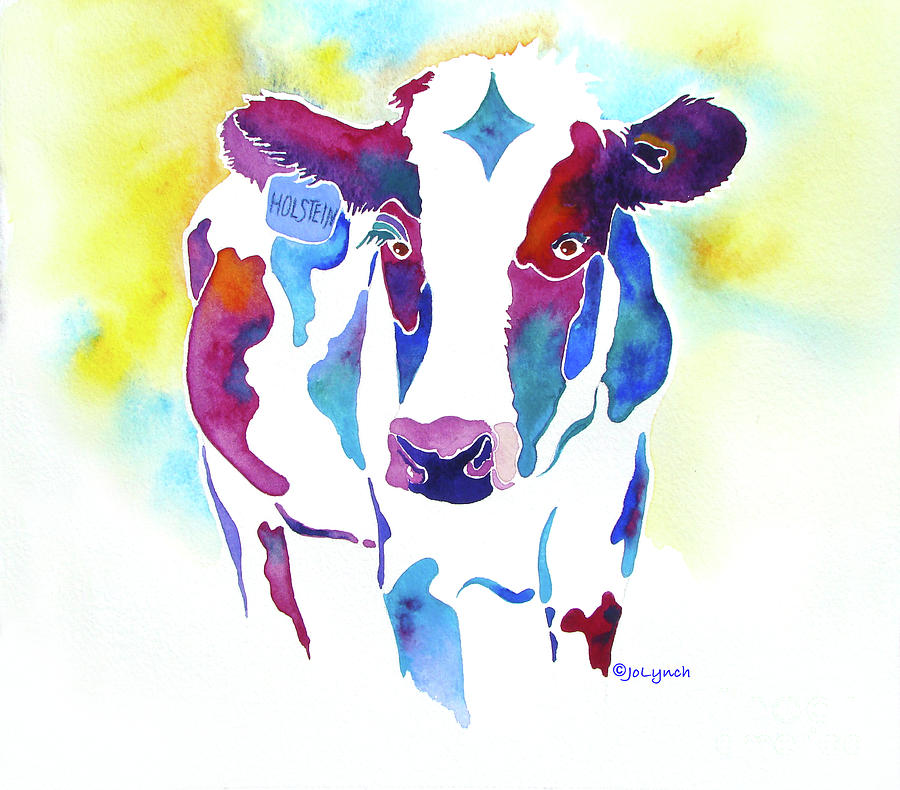 Holstein  Painting by Jo Lynch