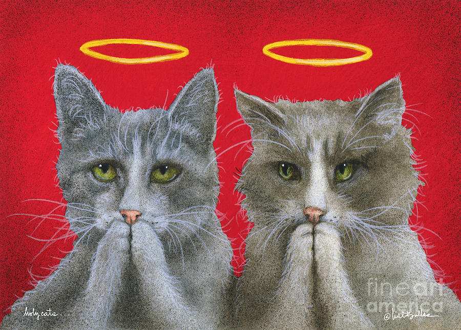 Cat Painting - Holy Cats... by Will Bullas
