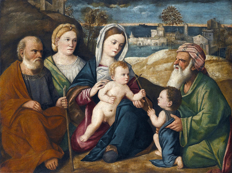 Holy Conversation Painting by Pietro degli Ingannati