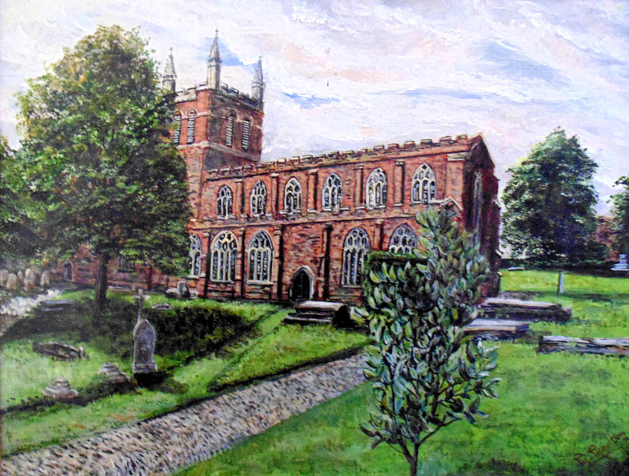 Holy Cross Church Crediton Devon Uk Painting by Mackenzie Moulton