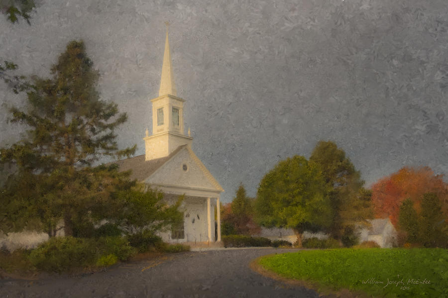 Holy Cross Church Easton MA Painting by Bill McEntee