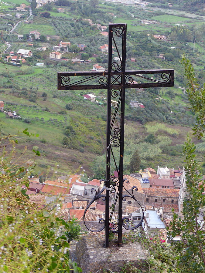 Holy cross over the valley Photograph by Mafalda Cento