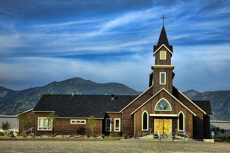Mountain Photograph - Holy Family Catholic Church by Hugh Smith