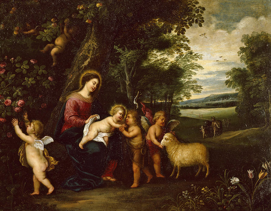 Holy Family Departing for Egypt Painting by Pieter van Avont