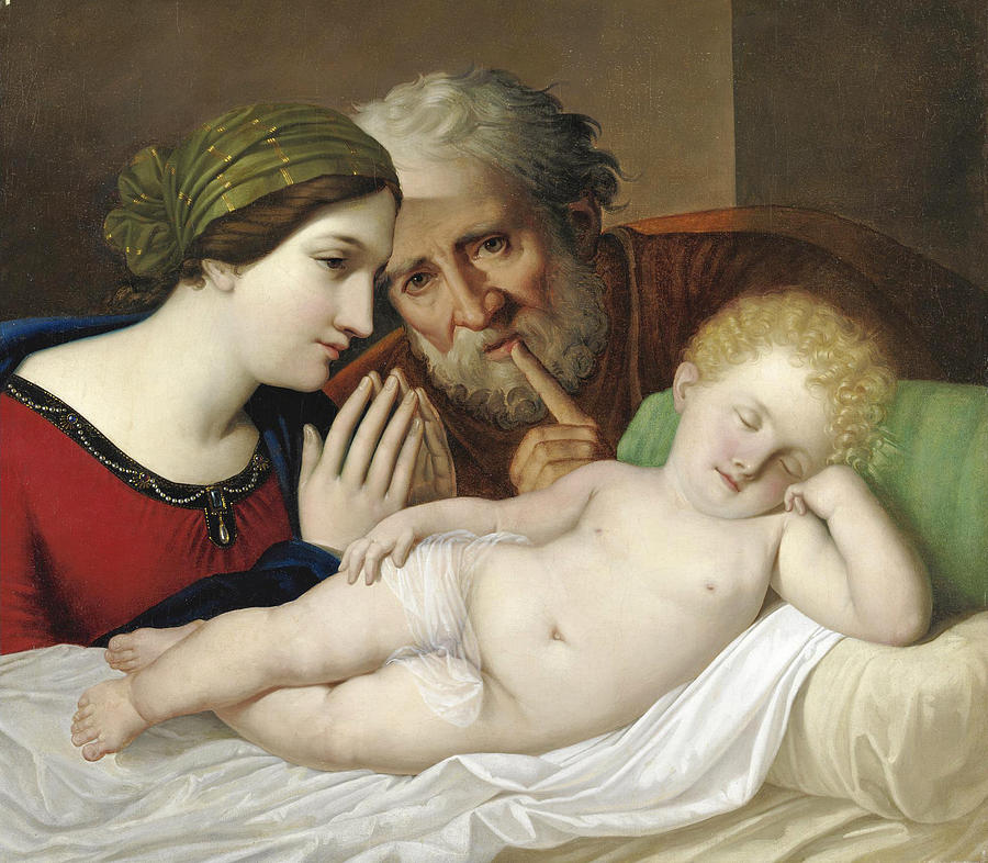Holy Family Painting by Gaspare Landi