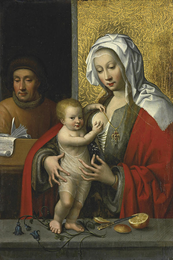 Holy Family Painting by Workshop of Joos van Cleve